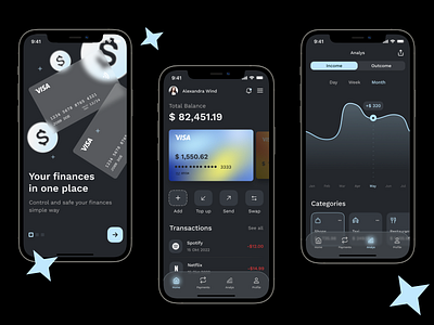 Finance mobile app design