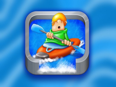 Raging Rapid App Icon app app icon canoeing icon ipad iphone kayak kayaking paddle water watersport