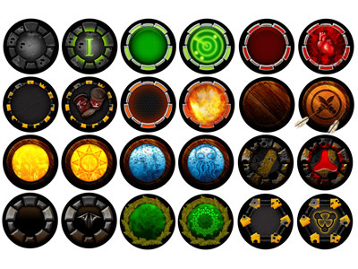 Token and Button Development templates boardgame buttons game tokens