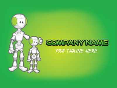 Family bot brand concept design logo robot