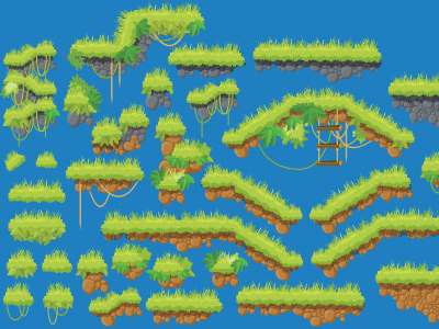 Jungle Game Elements game grass ipad jungle trees