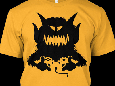 Monster Gamer cartoon game game player monster gamer shadowm gamer tshirt