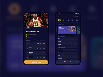 Hi, Dribbblers! app art basketball betting clean daily dark blue design flat illustration ios iphone minimal mobile app nba orange ui ux vector