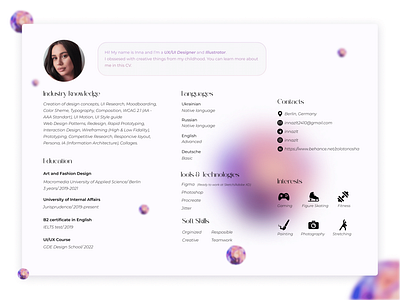 CV Design branding design graphic design logo ui ux