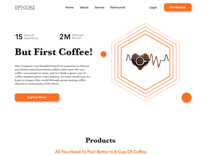 Landing Page Of A Coffee Company branding design figma landing page minimal social network ui ux