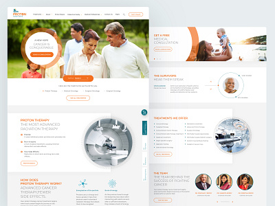 Apollo Proton CancerCentre cancer care design doctors hospital hospitals orange particles round teal ui website