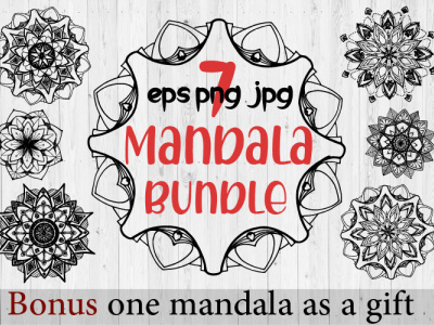 Mandala Bundle Zentangle graphic illustration mandala mandala bundle png vector vintage