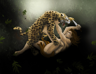 Tarzan character design concept fantasy illustration photoshop