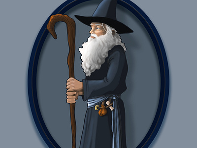 The Blue Mage character design concept fantasy illustration photoshop