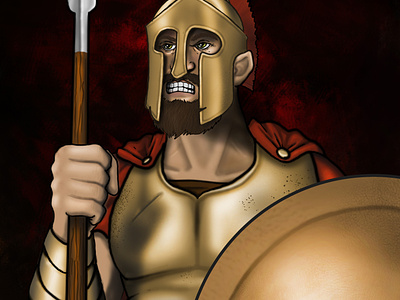 Warrior character design concept fantasy illustration photoshop