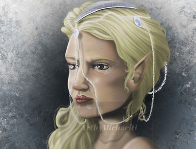 Elvish character design elf fantasy illustration photoshop