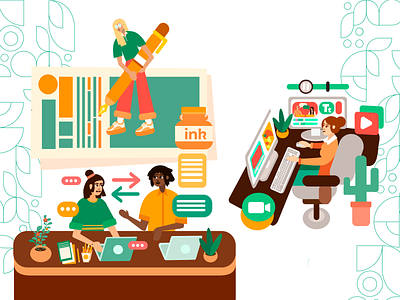 Flat illustrations about services Pt.2