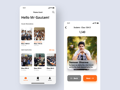 Name Assistant- App for teachers to memorize new student's names