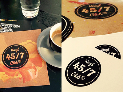 45/7 Vinyl Club Branding branding logo typography