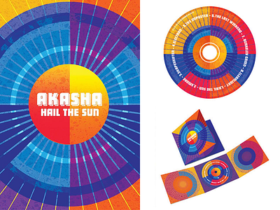 Akasha "Hail The Sun" CD Packaging branding logo music typography
