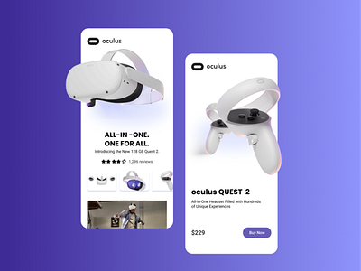 Oculus Quest 2 Mobile UI app design graphic design ui ux