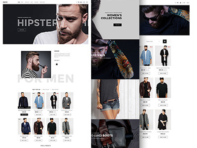 Jakiro - Fashion PSD Template clothing store fashion hipster minimalist psd template style trending