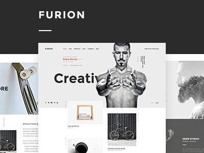 Furion - Creative Portfolio PSD Template architects clean creative agencies creative studios designers modern design photographers portfolio psd template