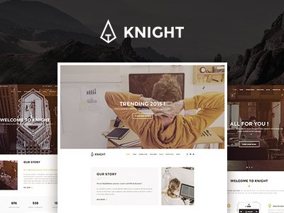 Knight - Multipurpose Corporate & Shop Template corporate landing page minimal design multipurpose shop psd template shop