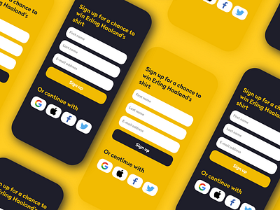 Giveaway sign up form for my first design for #dailyui #001 001 100 days of ui app dailyui design graphic design sign up typography ui ux