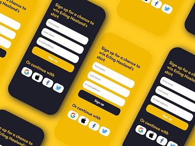 Giveaway sign up form for my first design for #dailyui #001