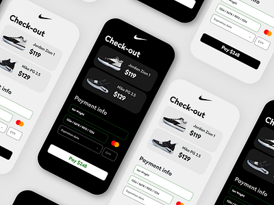 Day two of #dailyui challenge. Check-out page for a Nike app. 001 100 days of ui animation app branding dailyui daol design graphic design ui