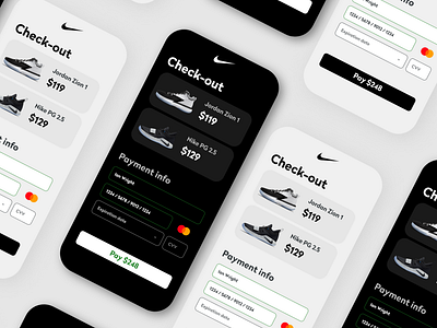 Day two of #dailyui challenge. Check-out page for a Nike  app.