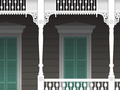 New Orleans WIP architecture french illustration new orleans quarter road trip vector