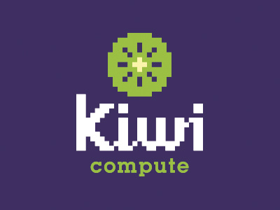 Kiwi Compute 8 bit 8bit branding fruit logo