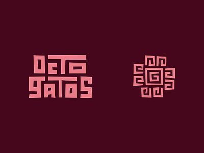 Octo Gatos branding lettering typography word logo wordmark