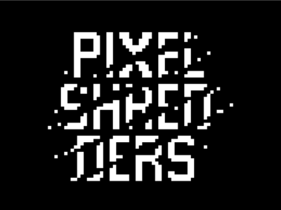 Pixel Type 8 bit 8bit black and white custom lettering custom type pixel shred shredded