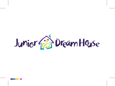 Junior Dream House Logo branding branding designer design fun graphic design illustration logo logo design logo designer logotype typography