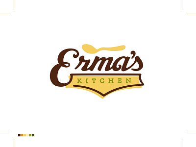 Erma's Kitchen Logo art director branding branding designer graphic design graphic designer hand lettering illustration logo logo design logo designer logotype