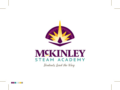 McKinley STEAM Academy Logo art director branding branding designer education fun graphic design graphic designer illustration logo logo design logo designer logotype school steam typography