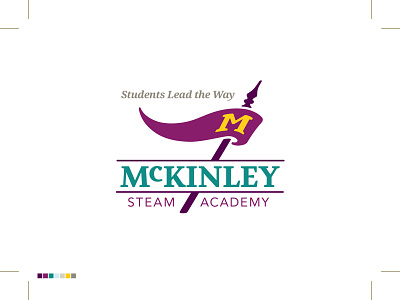 McKinley STEAM Academy Logo art director branding branding designer education fun graphic design graphic designer illustration logo logo design logo designer logotype school steam typography