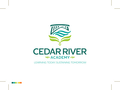 Cedar River Academy Logo art director branding branding designer education fun graphic design graphic designer illustration logo logo design logo designer logotype school typography