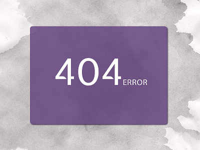 404 Error Page 404 error page