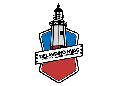 Delardino HVAC Logo Design branding design illustration logo typography vector