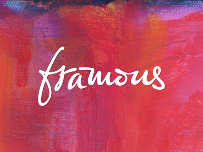 Framous frame handmade logo script