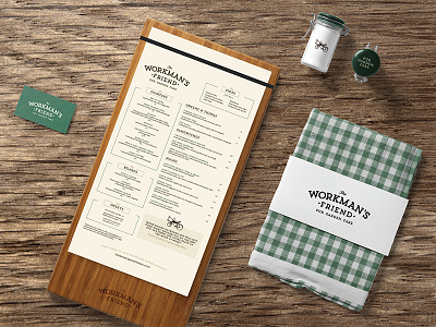 The Workman's Friend authentic bar branding charlotte collateral irish pub restaurant