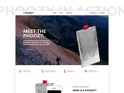 Phoozy 404 cart case clean e commerce landing page minimal phone product space web