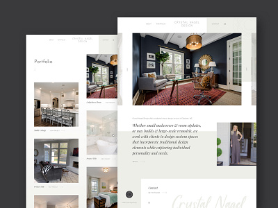 Crystal Nagel Design charlotte contact elegant interior design portfolio simple ui ux website