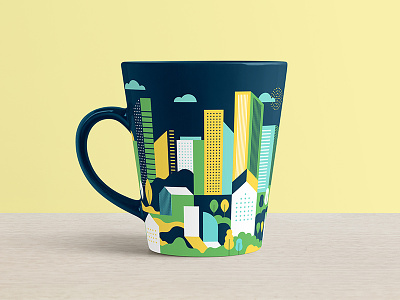 New City Church branding charlotte church city coffee mug coloful design illustration t-shirt vector