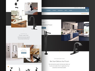 Moen Matte Black Finish black e-commerce faucet home interior design matte moen product ui ux web website