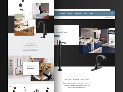 Moen Matte Black Finish black e commerce faucet home interior design matte moen product ui ux web website