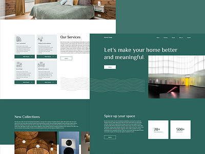 Interior Design Website Landing Page Design