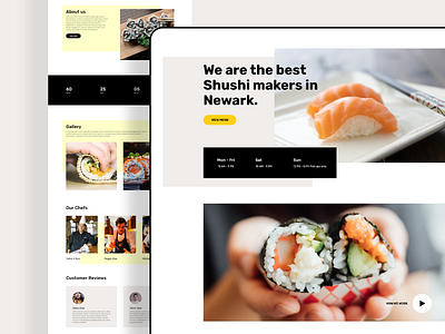 Restaurant Website Landing Page Design