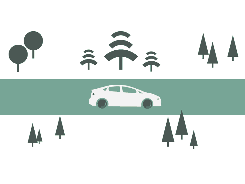 Bonded Calling: Switching Lanes animation car cars driving gif illustration motion motion design traffic trees
