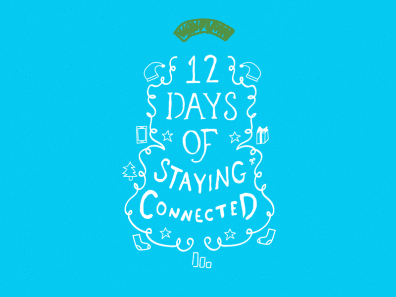 Republic's 4th Day of Staying Connected advent calendar animation christmas gif motion graphics phone stockings telephone typography
