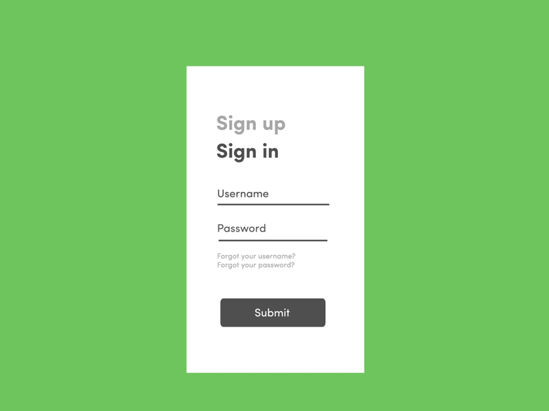 DailyUI #001 Sign Up